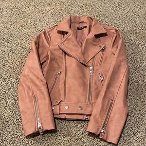 Storia Faux Leather Moto Jacket Size Small in Like New Condition